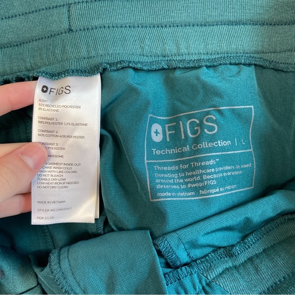 Mens Figs Scrub Pants Technical Collection Size Large Teal - Picture 7 of 8